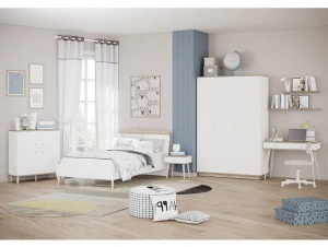 Спальня Лайн Комплект 2, белый + дуб крафт серый